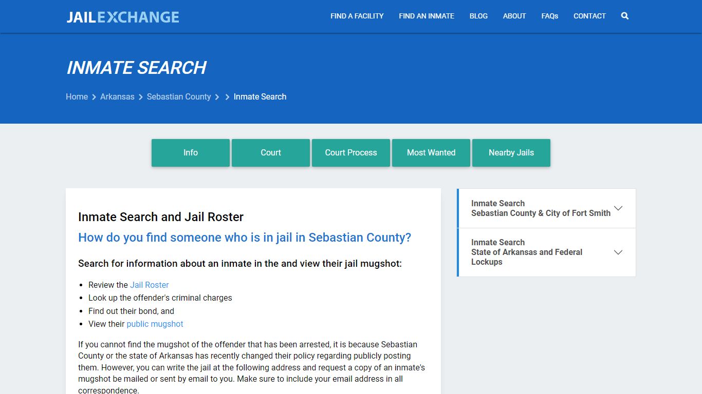 Inmate Search: Roster & Mugshots - , AR - Jail Exchange